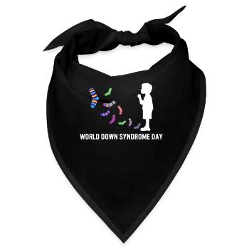 Welt-Down-Syndrom-Tagesbewusstseins-Kindersocken - Bandana - Schwarz - Vorne