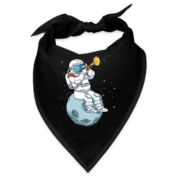 Trompete Shirt Kinder Astronaut Band Jazz Musik - Bandana - Schwarz - Vorne