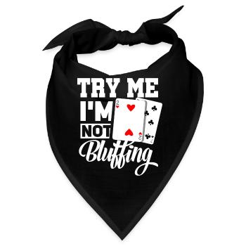 Pokerspiel Texas Holdem Geschenk I Poker - Bandana - Schwarz - Vorne