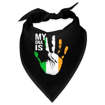 My DNA Is Irish, Irish Hand, Ireland Flag, Irish - Bandana - Schwarz - Vorne