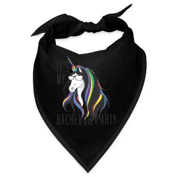 Bachelor Party Unicorn - Bandana - Schwarz - Vorne
