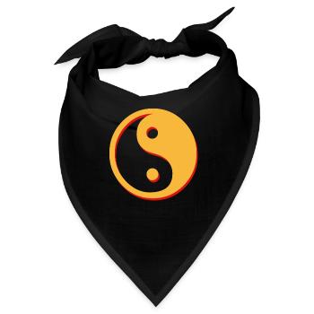 Ying Yang - Bandana - Schwarz - Vorne