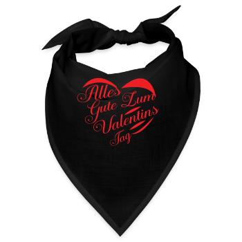 ALLES GUTE ZUM VALENTINSTAG - Bandana - Schwarz - Vorne