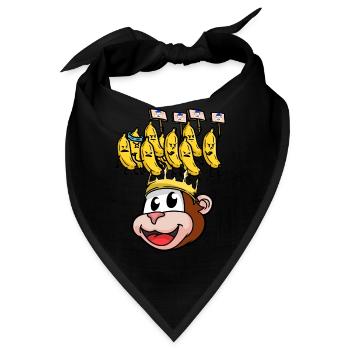 Bananen Protest König Affen Affe Fantasy - Bandana - Schwarz - Vorne