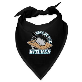 King of the kitchen - Bandana - Schwarz - Vorne