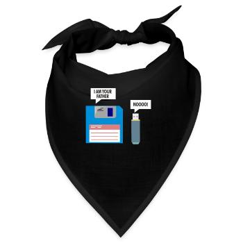 Diskette und USB - Bandana - Schwarz - Vorne
