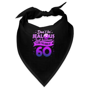 60. Geburtstag - Bandana - Schwarz - Vorne