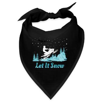 Schneemobil Lass Es Schneien - Bandana - Schwarz - Vorne