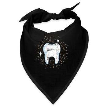 Zahn Zahnarzt Dental Hygiene Dentisten Halloween - Bandana - Schwarz - Vorne