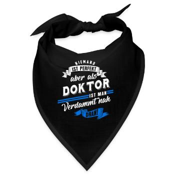 Doktor Doktortitel Doktorarbeit - Bandana - Schwarz - Vorne