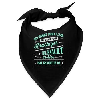 Älter werden, Alter, Spruch - Bandana - Schwarz - Vorne