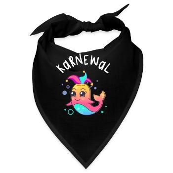 karnewal karneval wal fasching karnevalskostüm - Bandana - Schwarz - Vorne