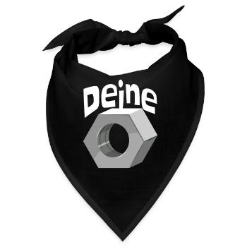 Deine Mutter Schraubenmutter Schlosser Handwerker - Bandana - Schwarz - Vorne