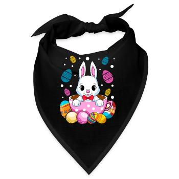 Osterhase Häschen Osterhase Ostereier Schokolade - Bandana - Schwarz - Vorne
