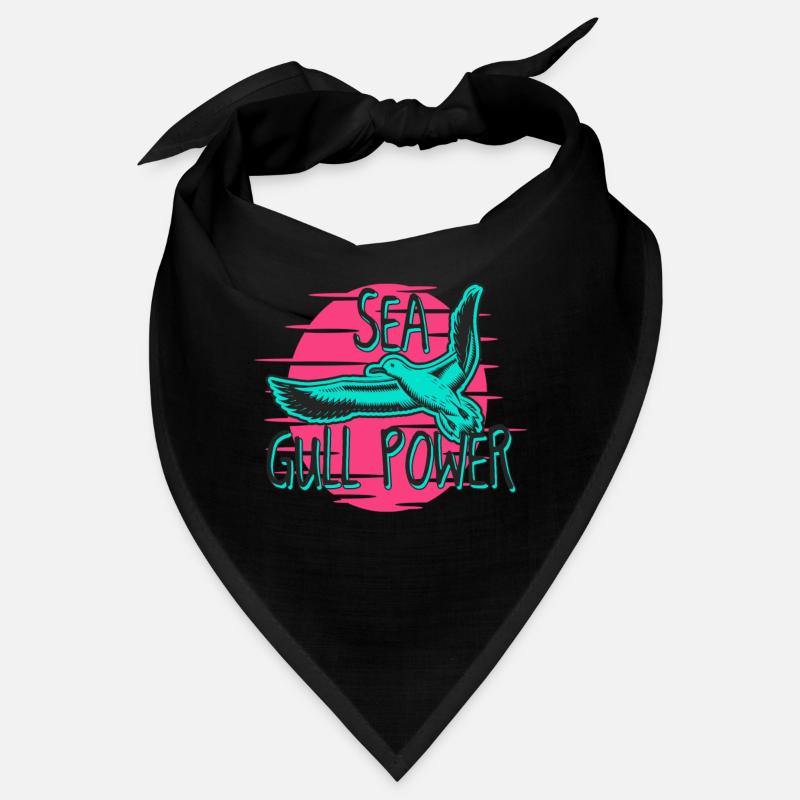 Graphisme rétro de mouette de mouette de mer Puissance de la mouette Bandana