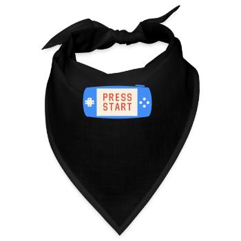 Press Start - Bandana - Schwarz - Vorne