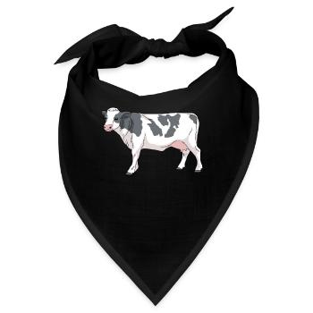 Comic Kuh mit flecken - Bandana - Schwarz - Vorne