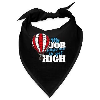 Ballonfahrer Ballonfahren Heißluftballon Pilot Fun - Bandana - Schwarz - Vorne