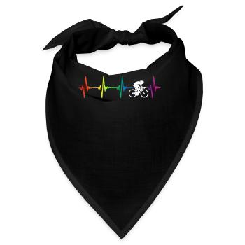 Cycling Rainbow Heartbeat - Bandana - Schwarz - Vorne