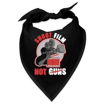 Shoot Film Not Guns Pazifistischer Filmemacher Regisseur - Bandana - Schwarz - Vorne