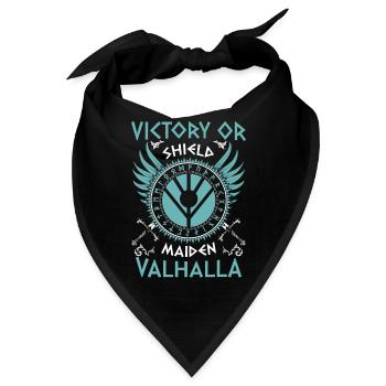 Victory Or Valhalla Shield Maiden Historian Shirt - Bandana - Schwarz - Vorne