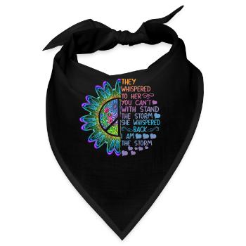 Whispered To Her You Can't With Stand The Storm - Bandana - Schwarz - Vorne