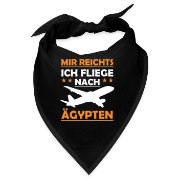 Reiselust Ägypten Reise Urlaub Flug - Bandana - Schwarz - Vorne