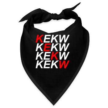 KEKW Chat Memes Internet Emotes Stream Game - Bandana - Schwarz - Vorne