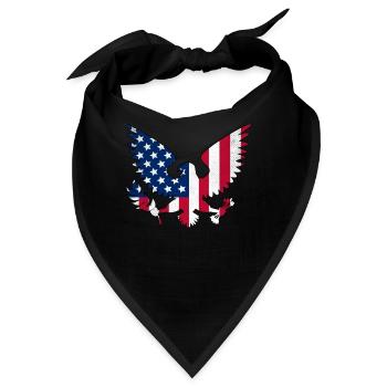 American Eagle Fleur-de-lis Flag French American 4 - Bandana - Schwarz - Vorne