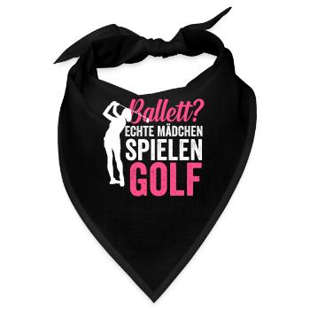 Golf Golferin - Bandana - Schwarz - Vorne