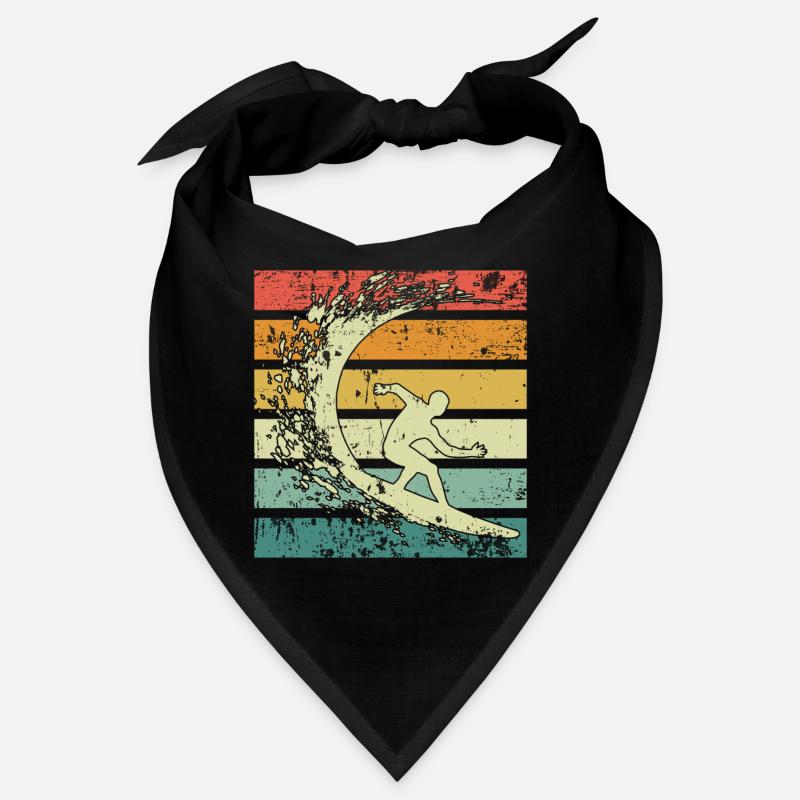 Surfer retro - Bandana - Schwarz