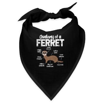 Frettchen - Bandana - Schwarz - Vorne
