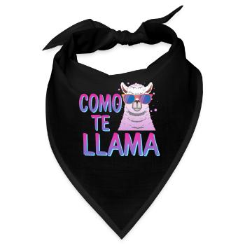Como Te Llama Spanisch Funny Cinco De Mayo Mexikanisch - Bandana - Schwarz - Vorne