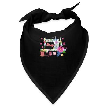 Nähen Nähmaschine Schneider Handarbeit Geschenk - Bandana - Schwarz - Vorne
