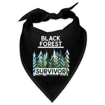 Schwarzwald Überlebender, Natur, Wald, Baden - Bandana - Schwarz - Vorne