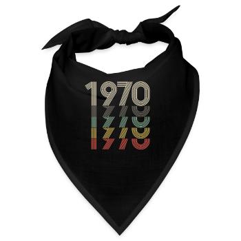 1970 Retro Design - Bandana - Schwarz - Vorne
