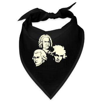 Beethoven Bach Mozart - Bandana - Schwarz - Vorne