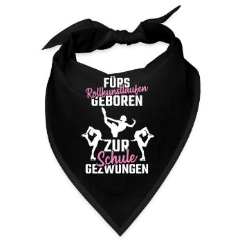 Rollkunstlauf Rollschuhlaufen Mädchen Geschenk - Bandana - Schwarz - Vorne
