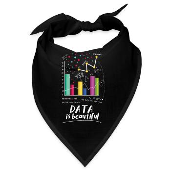 Daten Sind Wunderschön Statistiker - Bandana - Schwarz - Vorne