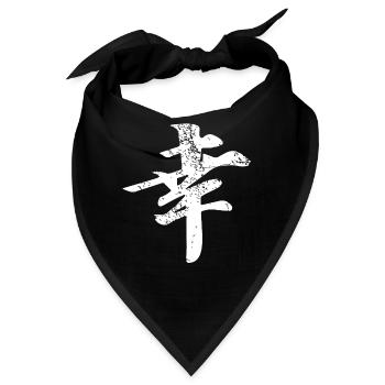 Viel Glück, Glück, Segen - Bandana - Schwarz - Vorne