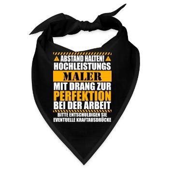 Maler und Lackierer Lustiger Spruch - Bandana - Schwarz - Vorne