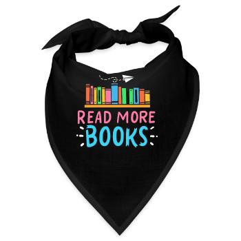 Leseratte Bücher Lesen Buchmesse - Bandana - Schwarz - Vorne