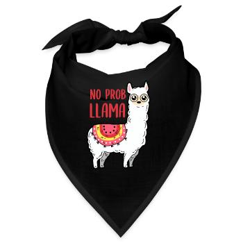 Lama - No Prob Llama - Bandana - Schwarz - Vorne