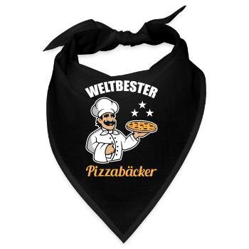 Weltbester Pizzabäcker - Bandana - Schwarz - Vorne