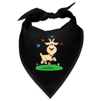 GOAThefuckof Lustige Ziege Humor Cartoon Comic - Bandana - Schwarz - Vorne