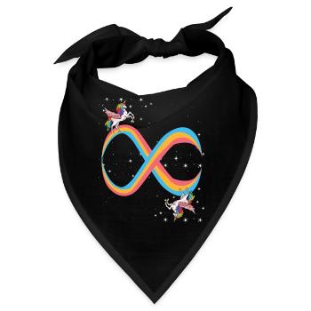 UNICORN RAINBOW INFINITY CROSSING - Bandana - Schwarz - Vorne