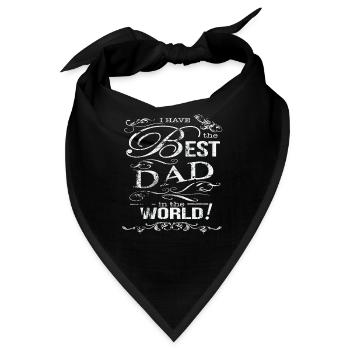 Ich habe den besten Papa derr Welt - Geschenk Idee - Bandana - Schwarz - Vorne