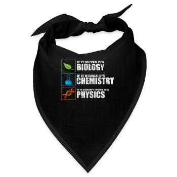 Physik Biologie Chemie - Bandana - Schwarz - Vorne