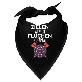 Zielen werfen fluchen nochmal - Bandana - Schwarz - Vorne