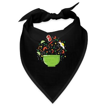 asiatische Bowl - Bandana - Schwarz - Vorne